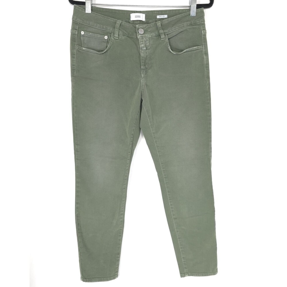 CLOSED Womens Jeans CANDIANI Denim 30 Green Slim Ankle ITALY MADE C91833-07A-17